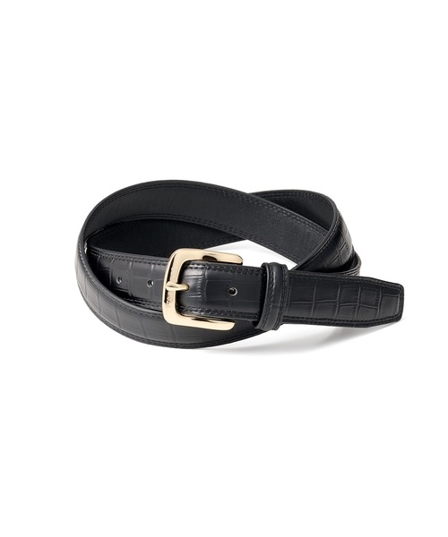 CROC LEATHER BELT
