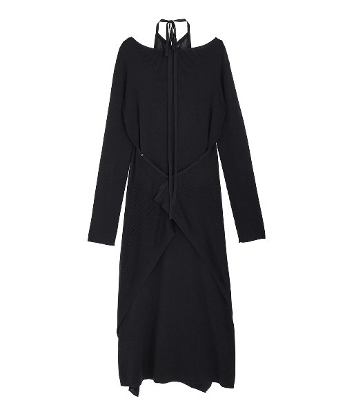 HALTER NECK LAYERED KNIT DRESS(ワンピース)|Ameri(アメリ)の HALTER NECK LAYERED KNIT DRESS(ワンピース)|Ameri(アメリ)の