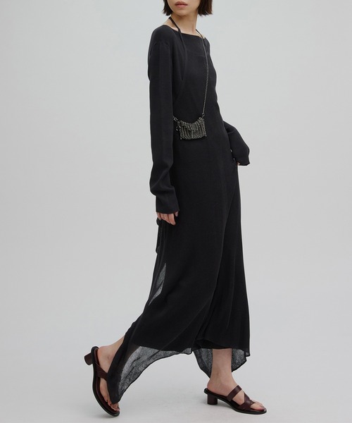 HALTER NECK LAYERED KNIT DRESS（ワンピース）｜Ameri（アメリ）の