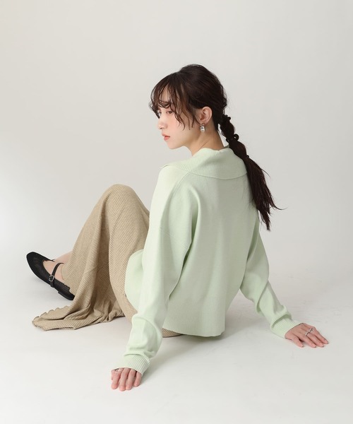 NOAHL(ノアル)の「【NOAHL】2wayホックデザインニットプルオーバー(ニット/セーター・レディース・アイボリー/ブラック/ミント・FREE)」の3枚目の写真