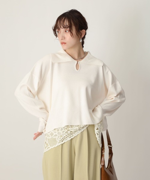 NOAHL(ノアル)の「【NOAHL】2wayホックデザインニットプルオーバー(ニット/セーター・レディース・アイボリー/ブラック/ミント・FREE)」の5枚目の写真