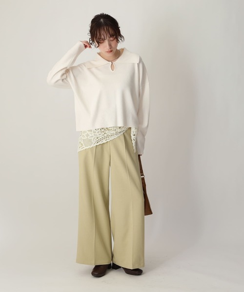 NOAHL(ノアル)の「【NOAHL】2wayホックデザインニットプルオーバー(ニット/セーター・レディース・アイボリー/ブラック/ミント・FREE)」の8枚目の写真