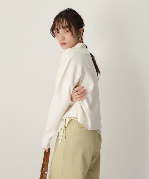 NOAHL(ノアル)の「【NOAHL】2wayホックデザインニットプルオーバー(ニット/セーター・レディース・アイボリー/ブラック/ミント・FREE)」の9枚目の写真