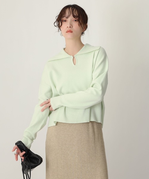 NOAHL(ノアル)の「【NOAHL】2wayホックデザインニットプルオーバー(ニット/セーター・レディース・アイボリー/ブラック/ミント・FREE)」の13枚目の写真