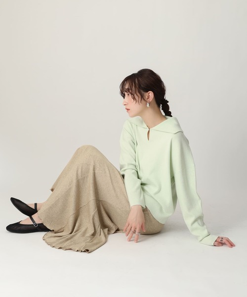 NOAHL(ノアル)の「【NOAHL】2wayホックデザインニットプルオーバー(ニット/セーター・レディース・アイボリー/ブラック/ミント・FREE)」の14枚目の写真