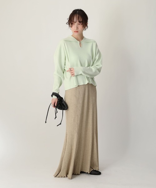 NOAHL(ノアル)の「【NOAHL】2wayホックデザインニットプルオーバー(ニット/セーター・レディース・アイボリー/ブラック/ミント・FREE)」の22枚目の写真