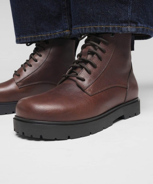 BIRKENSTOCK(ビルケンシュトック)の「【公式】ビルケンシュトック Highwood Lace Mid M Waterproof/ハイウッド レース ミッド メン ウォータープルーフ ナチュラルレザー(ブーツ・メンズ・ブラウン・25cm【レギュラー幅】)」の10枚目の写真