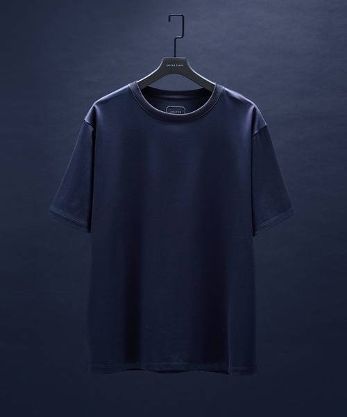 UNITED TOKYO(ユナイテッドトウキョウ)の「【幻のコットン】SEA ISLAND COTTON レギュラーTシャツ |世界最高峰コットン/ヨレ防止/ウォッシャブル/夏服/インナー/長持ち/防シワ性(Tシャツ/カットソー・メンズ・ブラック/ネイビー/ホワイト/ダークグレー/ライトグレー・1/4/3/2)」の5枚目の写真