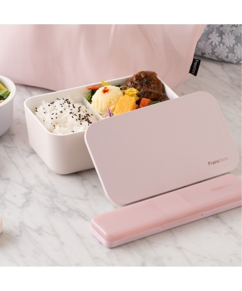 ロゴ ランチボックス 1段 ピンク 弁当箱 1段 ピクニック ランチ（お