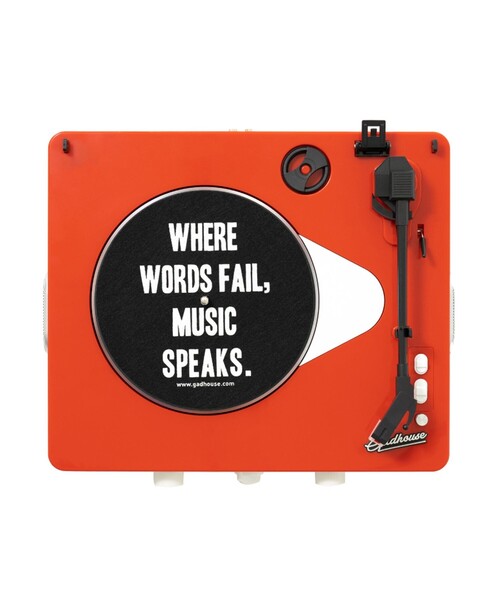 BEAMS RECORDS（ビームスレコーズ）の「Gadhouse / Brad Record Player MKⅡ（スピーカー・メンズ・オレンジ/オフホワイト・ONE SIZE）」の2枚目の写真