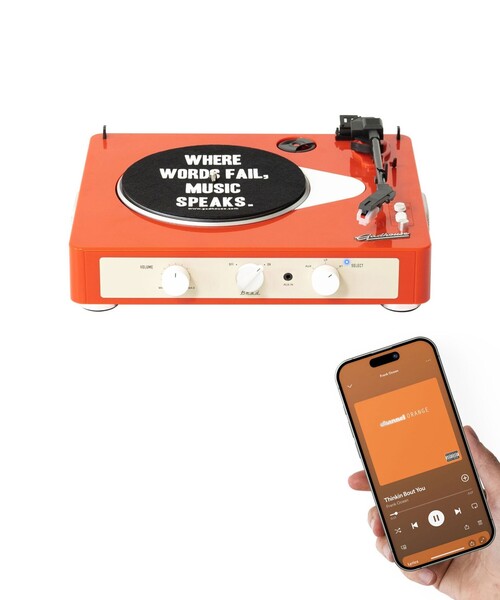 BEAMS RECORDS（ビームスレコーズ）の「Gadhouse / Brad Record Player MKⅡ（スピーカー・メンズ・オレンジ/オフホワイト・ONE SIZE）」の17枚目の写真