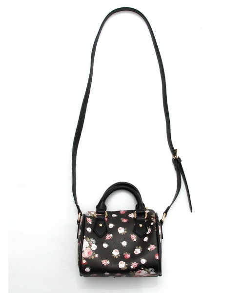 Little sunny bite(リトルサニーバイト)の「【RS】【Little sunny bite】little sunny bite と pink house Rose print mini boston(ハンドバッグ・レディース・ブラック・FREE)」の2枚目の写真