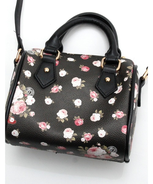Little sunny bite(リトルサニーバイト)の「【RS】【Little sunny bite】little sunny bite と pink house Rose print mini boston(ハンドバッグ・レディース・ブラック・FREE)」の3枚目の写真