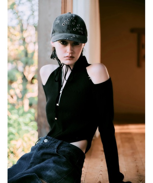 セール】【TAJEN:T】CUT OUT KNIT BODY SUITS/カットアウトニット セール】【TAJEN:T】CUT OUT KNIT BODY SUITS/カットアウトニット