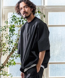 Magine | mt10254- Nylon Stretch Ripstop Drawstring Hem Relax Fit T-Shirt Tシャツ(MGN-261-031)(Tシャツ/カットソー)