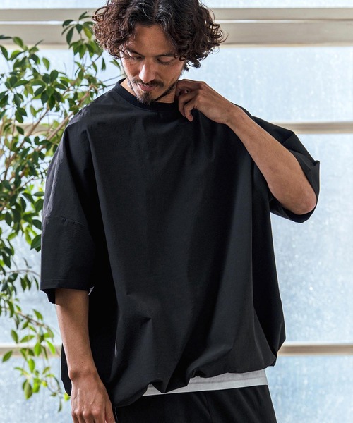 Magine（マージン）の「mt10254- Nylon Stretch Ripstop Drawstring Hem Relax Fit T-Shirt Tシャツ(MGN-261-031)（Tシャツ/カットソー・メンズ・チャコール/オリーブ/ブラック・48/46/44）」の10枚目の写真