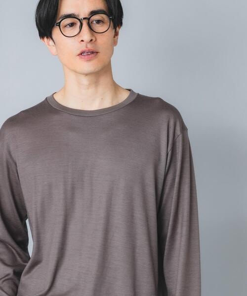 URBAN RESEARCH ROSSO MEN(アーバンリサーチロッソメン)の「『マシンウォッシャブル』『XLサイズあり』ハイクオリティウールロンT(Tシャツ/カットソー・メンズ・ネイビー/グレー系その他/ブラック・X-LARGE/LARGE/MEDIUM)」の4枚目の写真