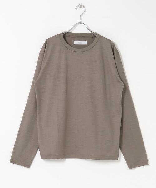 URBAN RESEARCH ROSSO MEN(アーバンリサーチロッソメン)の「『マシンウォッシャブル』『XLサイズあり』ハイクオリティウールロンT(Tシャツ/カットソー・メンズ・ネイビー/グレー系その他/ブラック・X-LARGE/LARGE/MEDIUM)」の5枚目の写真