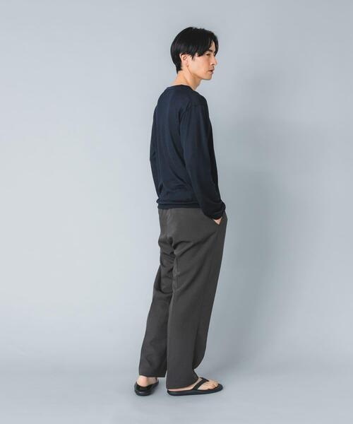 URBAN RESEARCH ROSSO MEN(アーバンリサーチロッソメン)の「『マシンウォッシャブル』『XLサイズあり』ハイクオリティウールロンT(Tシャツ/カットソー・メンズ・ネイビー/グレー系その他/ブラック・X-LARGE/LARGE/MEDIUM)」の12枚目の写真