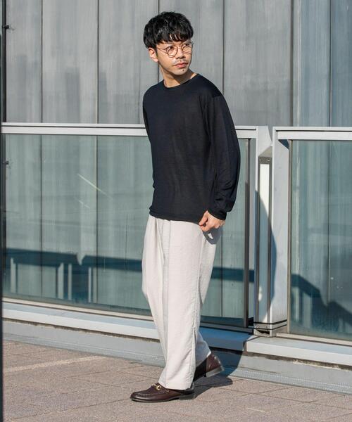 URBAN RESEARCH ROSSO MEN(アーバンリサーチロッソメン)の「『マシンウォッシャブル』『XLサイズあり』ハイクオリティウールロンT(Tシャツ/カットソー・メンズ・ネイビー/グレー系その他/ブラック・X-LARGE/LARGE/MEDIUM)」の14枚目の写真