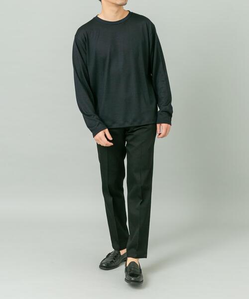 URBAN RESEARCH ROSSO MEN(アーバンリサーチロッソメン)の「『マシンウォッシャブル』『XLサイズあり』ハイクオリティウールロンT(Tシャツ/カットソー・メンズ・ネイビー/グレー系その他/ブラック・X-LARGE/LARGE/MEDIUM)」の17枚目の写真
