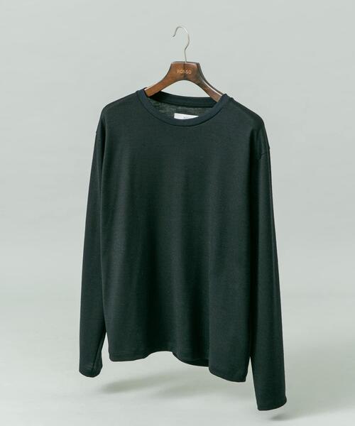 URBAN RESEARCH ROSSO MEN(アーバンリサーチロッソメン)の「『マシンウォッシャブル』『XLサイズあり』ハイクオリティウールロンT(Tシャツ/カットソー・メンズ・ネイビー/グレー系その他/ブラック・X-LARGE/LARGE/MEDIUM)」の18枚目の写真