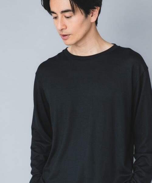 URBAN RESEARCH ROSSO MEN(アーバンリサーチロッソメン)の「『マシンウォッシャブル』『XLサイズあり』ハイクオリティウールロンT(Tシャツ/カットソー・メンズ・ネイビー/グレー系その他/ブラック・X-LARGE/LARGE/MEDIUM)」の22枚目の写真