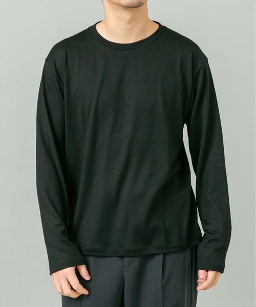 URBAN RESEARCH ROSSO MEN（アーバンリサーチロッソメン）の「『XLサイズあり』ハイクオリティウールロンT（Tシャツ/カットソー・メンズ・ネイビー/グレー系その他/ブラック・X-LARGE/LARGE/MEDIUM）」の2枚目の写真