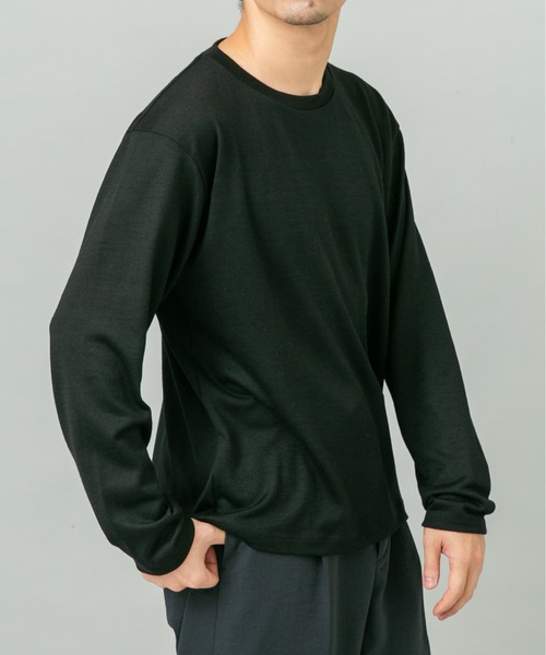 URBAN RESEARCH ROSSO MEN（アーバンリサーチロッソメン）の「『XLサイズあり』ハイクオリティウールロンT（Tシャツ/カットソー・メンズ・ネイビー/グレー系その他/ブラック・X-LARGE/LARGE/MEDIUM）」の6枚目の写真