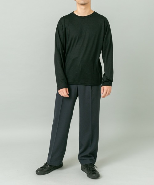 URBAN RESEARCH ROSSO MEN（アーバンリサーチロッソメン）の「『XLサイズあり』ハイクオリティウールロンT（Tシャツ/カットソー・メンズ・ネイビー/グレー系その他/ブラック・X-LARGE/LARGE/MEDIUM）」の7枚目の写真