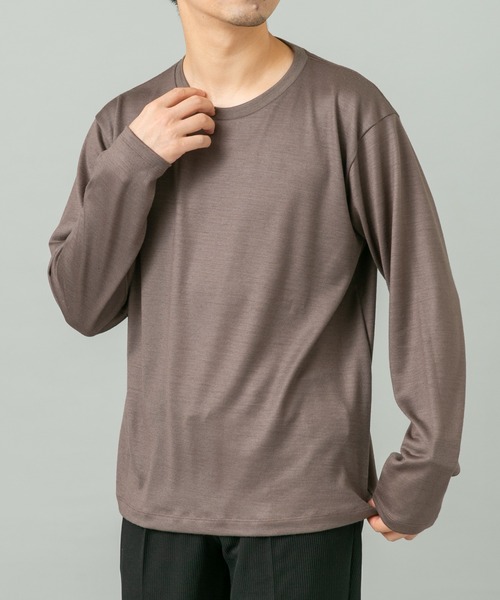 URBAN RESEARCH ROSSO MEN（アーバンリサーチロッソメン）の「『XLサイズあり』ハイクオリティウールロンT（Tシャツ/カットソー・メンズ・ネイビー/グレー系その他/ブラック・X-LARGE/LARGE/MEDIUM）」の9枚目の写真