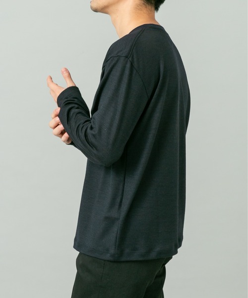 URBAN RESEARCH ROSSO MEN（アーバンリサーチロッソメン）の「『XLサイズあり』ハイクオリティウールロンT（Tシャツ/カットソー・メンズ・ネイビー/グレー系その他/ブラック・X-LARGE/LARGE/MEDIUM）」の15枚目の写真
