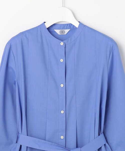 J.PRESS(ジェイプレス)の「【WEB限定】SOFT TC ストレッチ シャツ ワンピース(ワンピース・レディース・ブルー系・T15/T13)」の6枚目の写真
