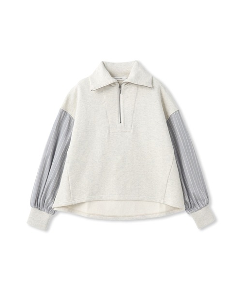 MAYSON GREY(メイソングレイ)の「ストライプスリーブハーフジッププルオーバー≪手洗い可能≫(Tシャツ/カットソー・レディース・オフホワイト/ネイビー・M)」の20枚目の写真