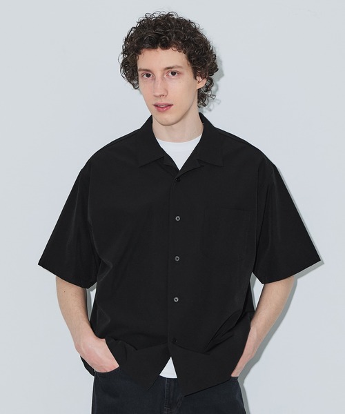 coca（coca）（コカ）の「4way半袖開襟シャツ（シャツ/ブラウス・メンズ・チャコール/ブラック・L/M/XL）」の5枚目の写真