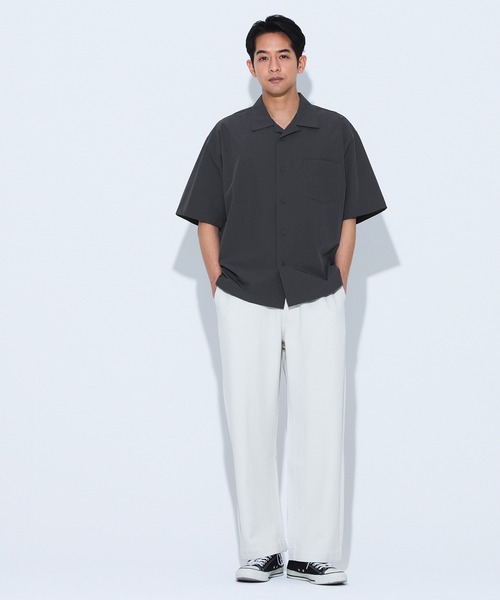 coca（coca）（コカ）の「4way半袖開襟シャツ（シャツ/ブラウス・メンズ・チャコール/ブラック・L/M/XL）」の8枚目の写真