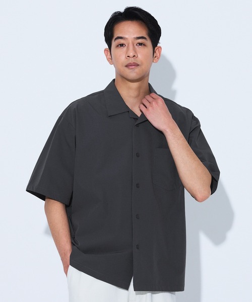 coca（coca）（コカ）の「4way半袖開襟シャツ（シャツ/ブラウス・メンズ・チャコール/ブラック・L/M/XL）」の12枚目の写真