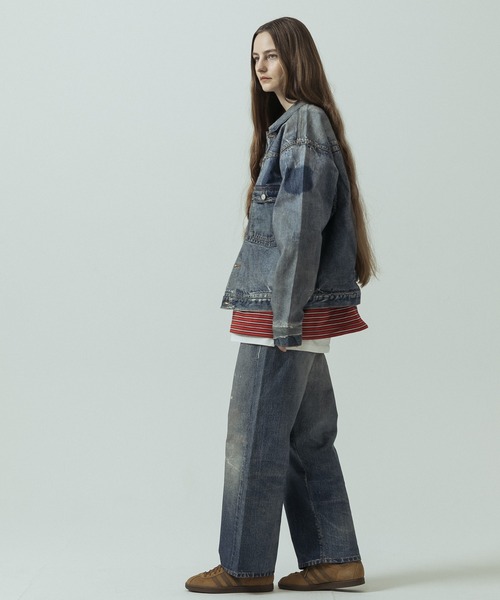 SLICK(スリック)の「【SLICK/スリック】Trompe-l'oeil Denim 1st Type Tracker Jacket/トロンプロイユ1STタイプデニムジャケット/ヴィンテージ/プリントデニム(デニムジャケット・メンズ・インディゴブルー・1/3/2)」の9枚目の写真