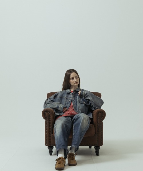 SLICK(スリック)の「【SLICK/スリック】Trompe-l'oeil Denim 1st Type Tracker Jacket/トロンプロイユ1STタイプデニムジャケット/ヴィンテージ/プリントデニム(デニムジャケット・メンズ・インディゴブルー・1/3/2)」の12枚目の写真