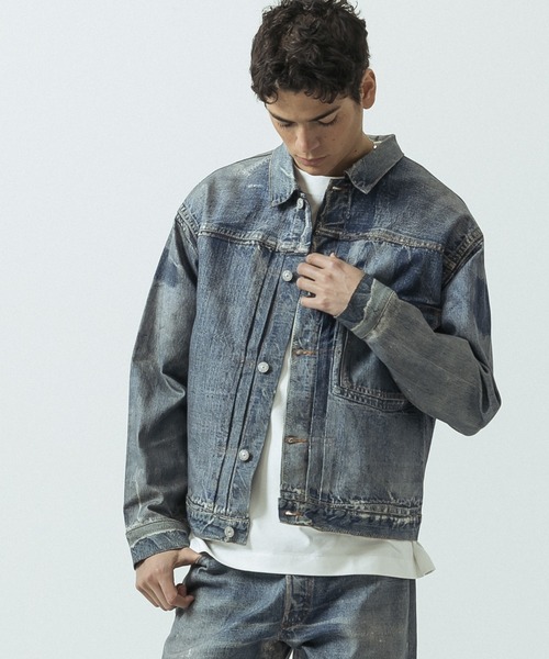 SLICK(スリック)の「【SLICK/スリック】Trompe-l'oeil Denim 1st Type Tracker Jacket/トロンプロイユ1STタイプデニムジャケット/ヴィンテージ/プリントデニム(デニムジャケット・メンズ・インディゴブルー・1/3/2)」の16枚目の写真