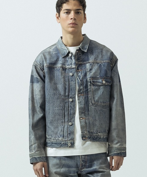 SLICK(スリック)の「【SLICK/スリック】Trompe-l'oeil Denim 1st Type Tracker Jacket/トロンプロイユ1STタイプデニムジャケット/ヴィンテージ/プリントデニム(デニムジャケット・メンズ・インディゴブルー・1/3/2)」の17枚目の写真