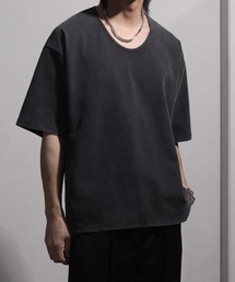welise | 【welise/ウェライズ】シルケットライクスムースコットン ボクシーショート UネックTシャツ/接触冷感 UVカット(Tシャツ/カットソー)