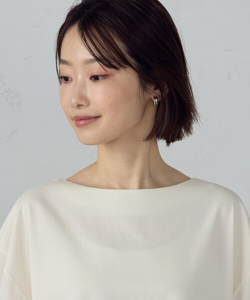 COMME CA ISM(コムサイズム)の「【接触冷感】キャンディスリーブ カットソー(Tシャツ/カットソー・レディース・ホワイト/サックスブルー/ブラック・LARGE/MEDIUM)」の18枚目の写真