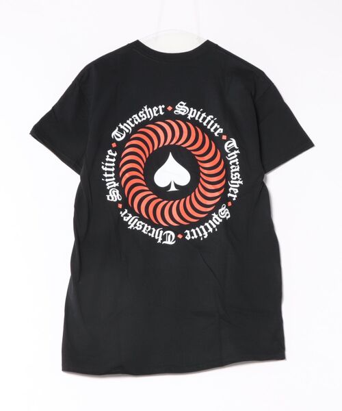 THRASHER（スラッシャー）の「SPITFIRE THE END OATH S/S T-SHIRTS/THRASHER スラッシャー バックプリント 半袖Tシャツ スケーター ストリートユニセックス（Tシャツ/カットソー・メンズ・ホワイト/ブラック・MEDIUM/LARGE/X-LARGE）」の3枚目の写真