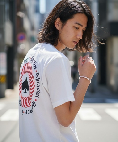 THRASHER（スラッシャー）の「SPITFIRE THE END OATH S/S T-SHIRTS/THRASHER スラッシャー バックプリント 半袖Tシャツ スケーター ストリートユニセックス（Tシャツ/カットソー・メンズ・ホワイト/ブラック・MEDIUM/LARGE/X-LARGE）」の6枚目の写真