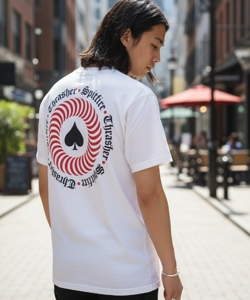 THRASHER（スラッシャー）の「SPITFIRE THE END OATH S/S T-SHIRTS/THRASHER スラッシャー バックプリント 半袖Tシャツ スケーター ストリートユニセックス（Tシャツ/カットソー・メンズ・ホワイト/ブラック・MEDIUM/LARGE/X-LARGE）」の7枚目の写真