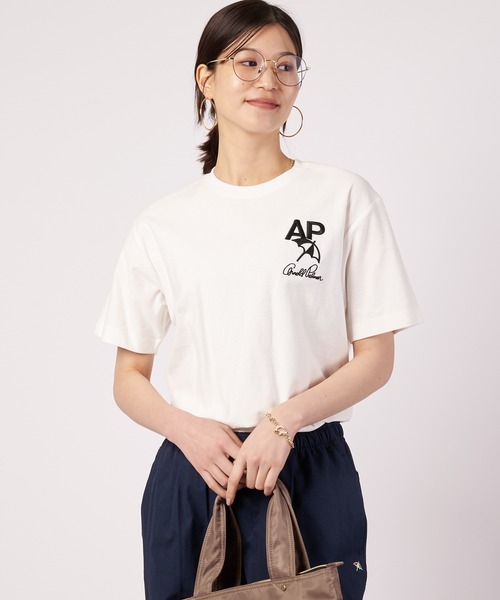 Arnold Palmer(アーノルドパーマー)の「シェア バックロゴ グラフィック Tシャツ(Tシャツ/カットソー・レディース・チャコールグレー/ホワイト/ミント・L/M/S/XS/LL)」の7枚目の写真