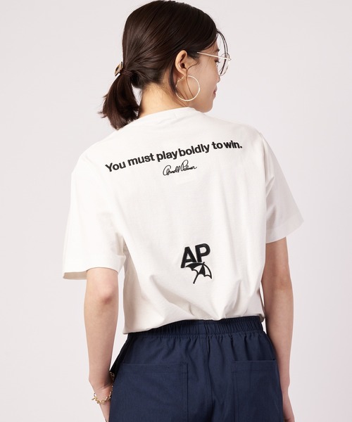 Arnold Palmer(アーノルドパーマー)の「シェア バックロゴ グラフィック Tシャツ(Tシャツ/カットソー・レディース・チャコールグレー/ホワイト/ミント・L/M/S/XS/LL)」の8枚目の写真