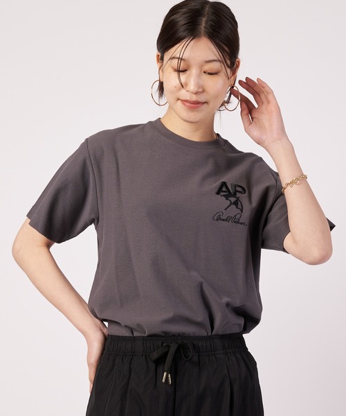 Arnold Palmer(アーノルドパーマー)の「シェア バックロゴ グラフィック Tシャツ(Tシャツ/カットソー・レディース・チャコールグレー/ホワイト/ミント・L/M/S/XS/LL)」の12枚目の写真