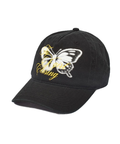 X-girl(エックスガール)の「BUTTERFLY SCRIPT LOGO 6PANEL CAP(キャップ・レディース・ホワイト/ブラック・ONE SIZE)」の8枚目の写真